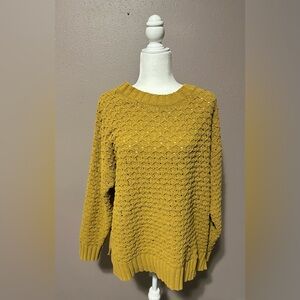 AVA & VIV Women’s 1X Sweater Mustard Yellow New With Out Tag